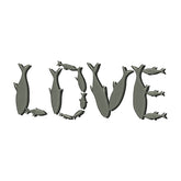 Love Fish Embroidery Design