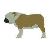 Bulldog Embroidery Design – Pug Dog Machine Embroidery File