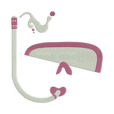 Snorkeling Gear Embroidery Design