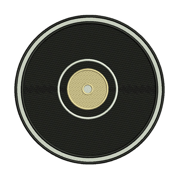 Vintage Vinyl Record Embroidery Design