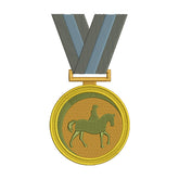 Golden Medal Horserider Embroidery Design