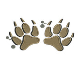 Wolf Paw Prints Embroidery Design