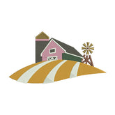Vintage Barn House Embroidery Design