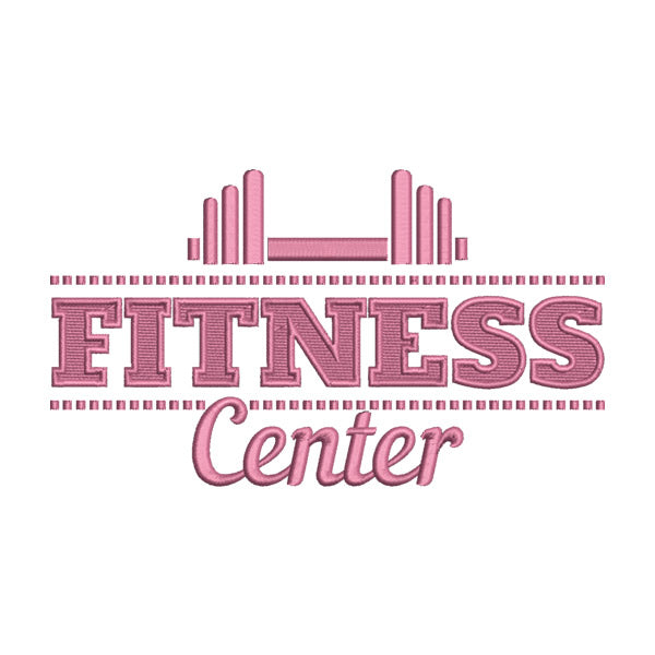 Fitness Center Embroidery Design