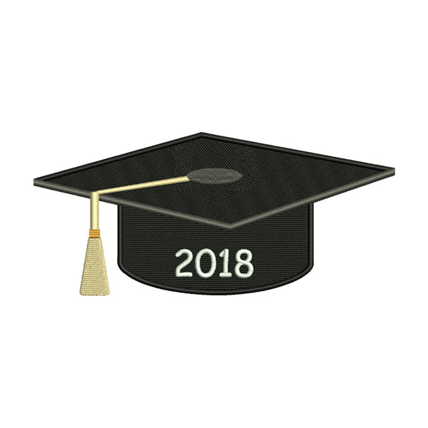 Graduation Cap Embroidery Design