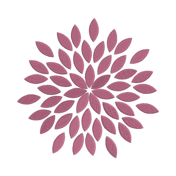 Flower Petal Burst Embroidery Design