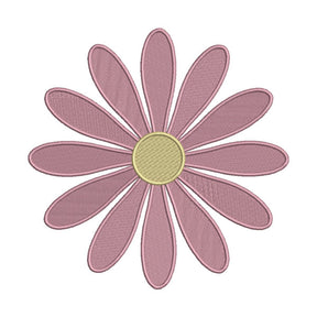 Pink Flower Embroidery Design
