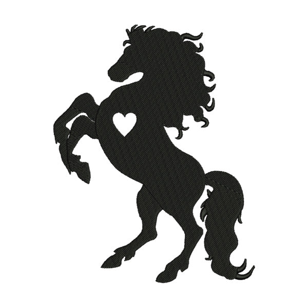 Rearing Horse Embroidery Design