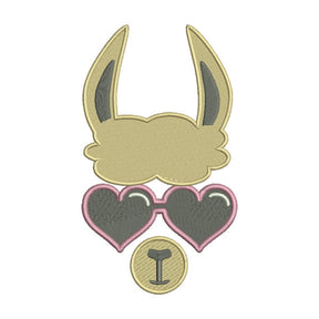 Cool Llama Face Embroidery Design