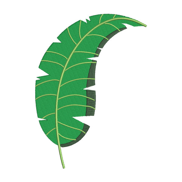 Tropical Leaf Embroidery Design – Green