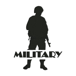 Military Embroidery Design – Soldier Silhouette Machine Embroidery File