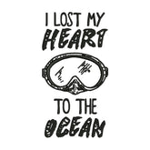 “I Lost My Heart to the Ocean” Dive Mask Machine Embroidery File