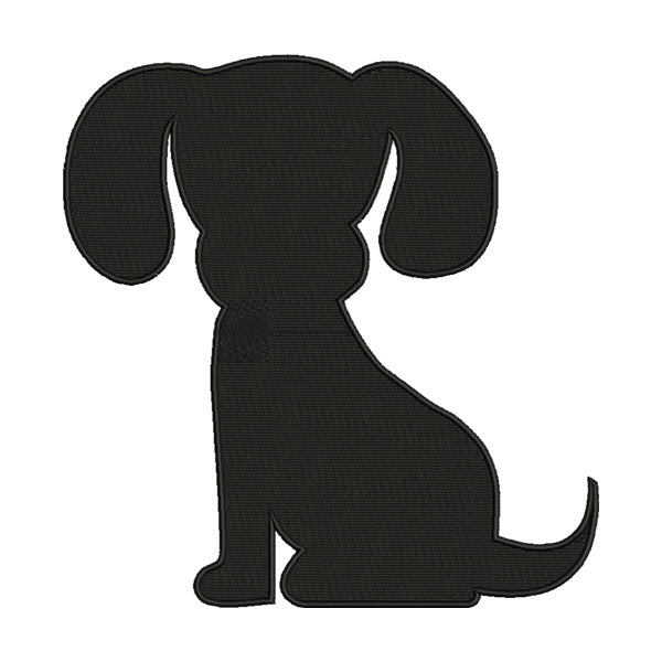 Puppy Embroidery Design – Cute Dog Silhouette Machine Embroidery File
