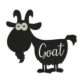 Goat Embroidery Design – Cartoon Animal Machine Embroidery File