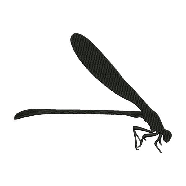 Dragonfly Embroidery Design – Leaning Insect Silhouette Machine Embroidery File