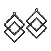 Rhombus Geometric Earrings Machine Embroidery File