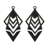 Rhombus Diamond Earrings Embroidery Design