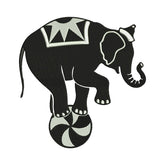 Circus Elephant Embroidery Design – Balancing