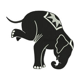 Circus Elephant Handstand Embroidery Design