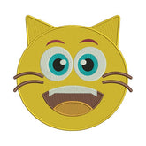Cat Emoji Embroidery Design