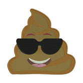 Cool Poop Emoji Embroidery Design