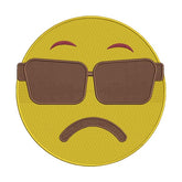 Pouting Emoji with Sunglasses Embroidery Design