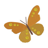Orange Butterfly Embroidery Design