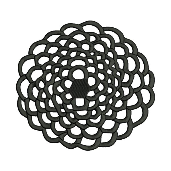 Circle Floral Mandala Embroidery Design