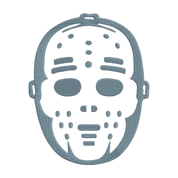 Ice Hockey Goalie Mask Embroidery Design