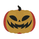 Grinning Jack-O-Lantern Pumpkin Embroidery Design
