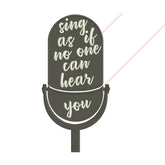 Vintage Microphone Quote Embroidery Design
