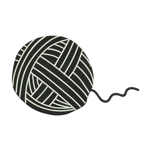 Wool Yarn Ball Embroidery Design