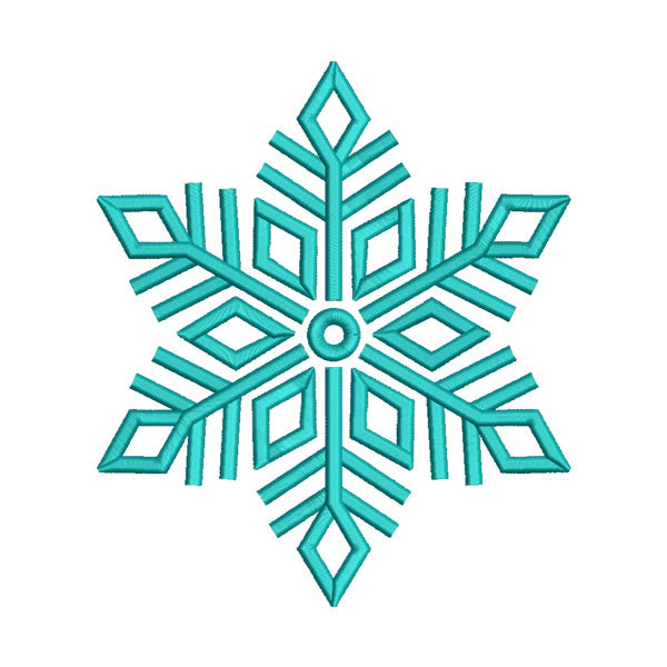 Geometric Snowflake Embroidery Design