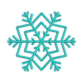 Geometric Snowflake Embroidery Design – Winter