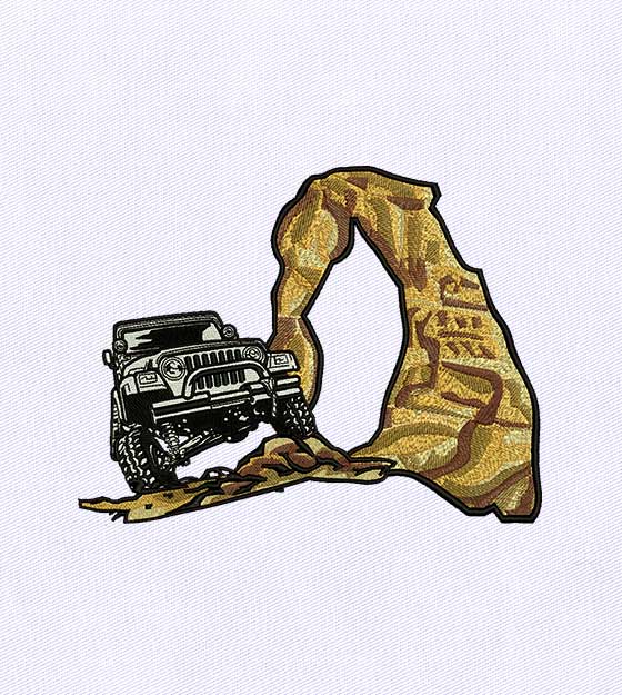 Jeep Off-Road Embroidery Design