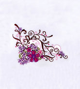 Pink Floral Vines Embroidery Design