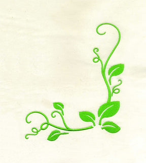 Green Leaf Vines Embroidery Design