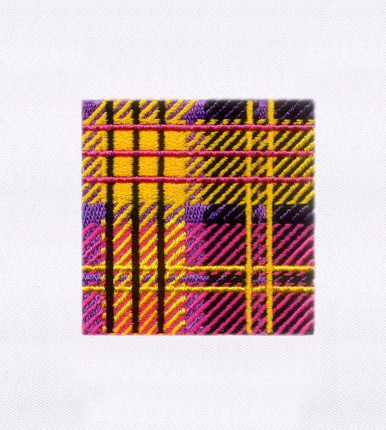 Multicolored Plaid Pattern Embroidery Design