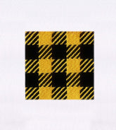 Black & Yellow Checkered Embroidery Design