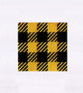 Black & Yellow Checkered Embroidery Design