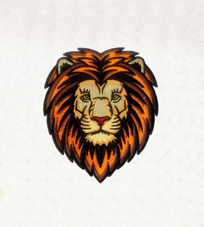Lion Head Embroidery Design