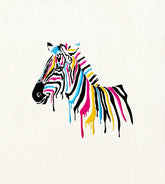 Rainbow Zebra Embroidery Design