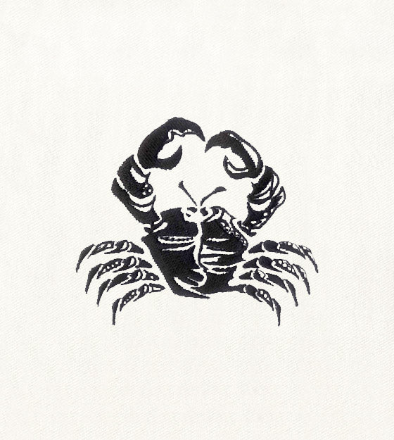 Crab Embroidery Design – Stencil Art Sea Animal Machine Embroidery File