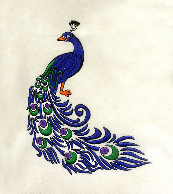 Elegant Indian Peacock Machine Embroidery File