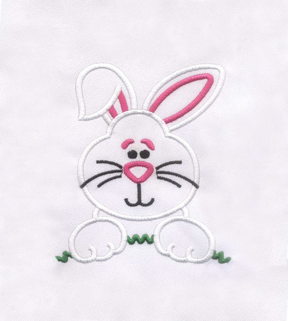 Cute Bunny Rabbit Applique Embroidery Design