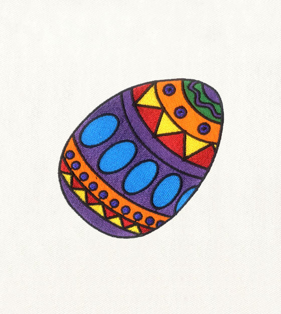 Ethnic African Folk Art Easter Egg Embroidery Design