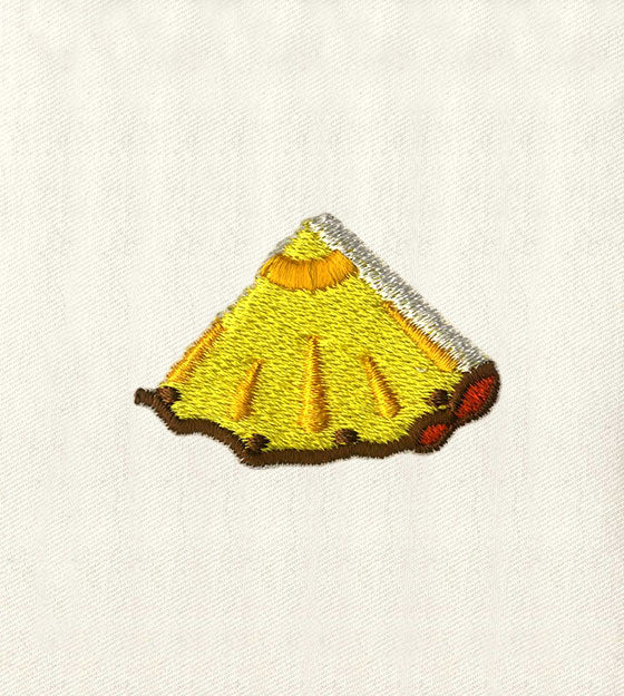 Refreshing Ripe Pineapple Slice Embroidery Design