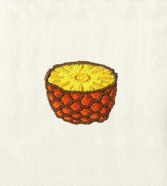 Savory Half-Cut Pineapple Embroidery Design