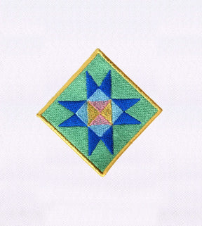 Geometric Rhombus Quilt Block Embroidery Design