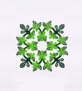 Green Floral Vines Embroidery Design